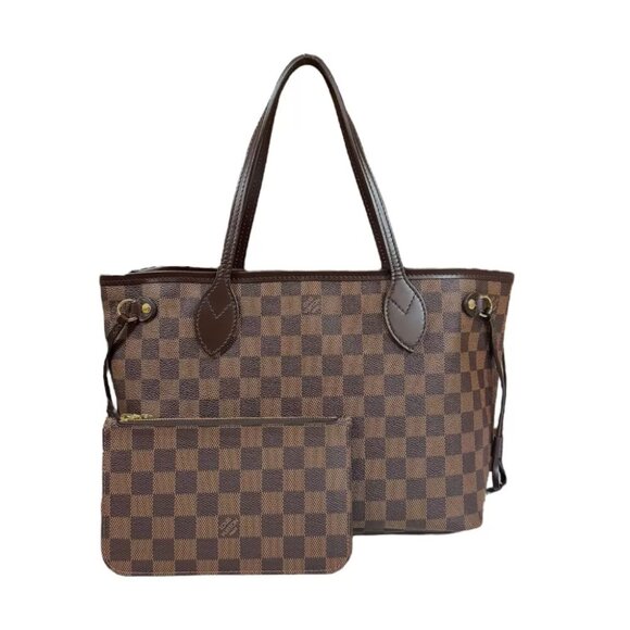 LOUIS VUITTON Tote Bag N41359 Damier canvas Damier Never full PM used - Picture 1 of 6